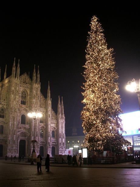 ミラノ大聖堂とクリスマスツリー.JPG